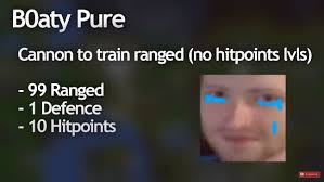 I get asked in the youtube comments. Types Of Pures In Osrs