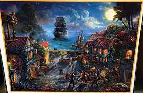 Thomas kinkade studios disney art is available in a variety of gifts and collectibles, including limited edition artwork, canvas classics, gallery wrapped canvases, framed matted prints, and more. Pirates Of The Caribbean Thomas Kinkade Puzzle 1000 Pieces Disney Theme Parks 1816904648