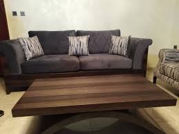 طقم كنب فاخر مع خشب جوز أفريقي Deco Art Furniture