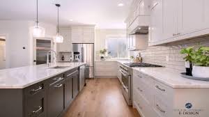 To go contemporary, pair your white cabinets with black hardware. Kitchen Ideas With White Cabinets Dark Island Youtube