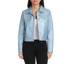 Bagatelle Collection Pearl Embellished Faux Leather Jacket Qvc Com