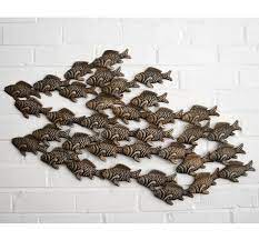 Metal Wall Art Shoal Of Fish Coastalhome Co Uk Coastal Living Metal Wall Art Fish Wall Art Metal Walls