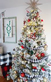 Flocked Buffalo Check Christmas Tree Weekend Craft