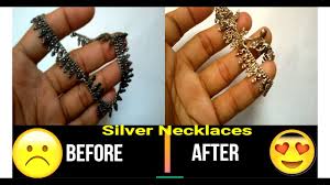How To Clean Silver Jewlery At Home With Salt Water And Lemon Youtube
