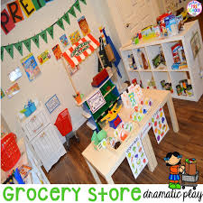 grocery dramatic play for