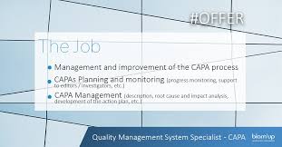 تويتر Biom Up على تويتر As Part Of Our Development We Are Hiring A Quality Management System Specialist Capa Join Our Qms Team To Ensure Product Quality Through The Management Of