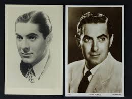 LOT: Eight TYRONE POWER ORIGINAL 1940s-1950s MOVIE STAR POSTCARDS (UNUSED)~ 