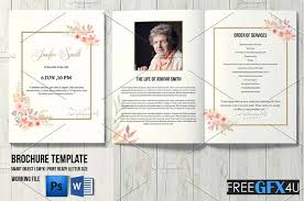 Funeral program shop template brochure templates 9 funeral program templates free download funeral program template photoshop sample funeral program template 30 download free this kind of a funeral program invitation template is suitable for remembering the one who was. Funeral Program Template Free Download
