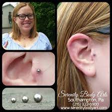 Simple Tragus Piercing With 3mm Ball End From Neometal Piercings Tragus Piercings Body Art