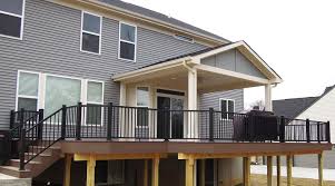 This estimation is good for a wood deck and includes the materials and the labor. Partial Covered Azek Deck Milford Oh Area Completion