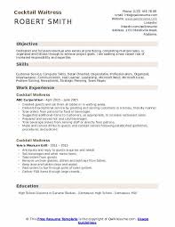 Cocktail Waitress Resume Samples Qwikresume