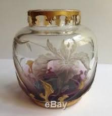 Vase En Cristal Art Nouveau 1900 Montjoye Saint Denis Daum Legras Art Du Verre Les Arts Art Nouveau