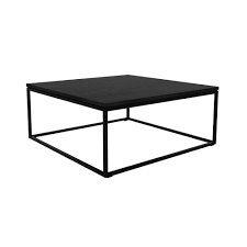 End tables and accent tables: Oak Thin Black Coffee Table