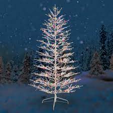Buy recycled metal sculpture, 'christmas tree gleam' today. Ge Pre Lit 7 White Winterberry Artificial Christmas Tree Dual Color Led Lights Walmart Com Walmart Com