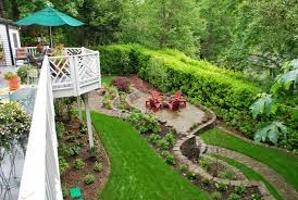 Backyard landscaping ideas can be as easy as adding pavers. Impressive On Sloped Backyard Landscape Ideas Landscape Design For Sloping Backyard New H Backyard Hill Landscaping Sloped Backyard Sloped Backyard Landscaping