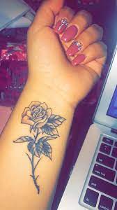 Rose Wrist Tattoo Tattooideasmeaningful Wristtattoos Rose Tattoos On Wrist Flower Wrist Tattoos Wrist Tattoos For Women