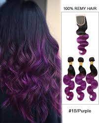 Black And Purple Ombre Wig 10 22 Free Part Lace Closure With 3 Bundles 1b Purple Black Purple Ombre Body Wave Virgin Hair For Afric Purple Ombre Hair Ombre Hair Color Hair Color Purple