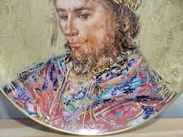 Edna Hibel Studio David the King Limited Edition Gold Plate Collection