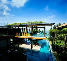 Fish House In Singapore By Guz Architects Love The Roof Top Garden Lawn Architecture House Architecture Modern Tropical House