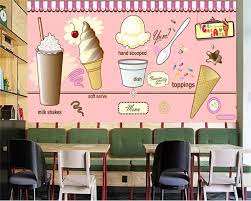 What's the background for an ice cream illustration? Beibehang Wallpaper For Kids Room Ice Cream Coffee Shop Tea Shop Background Decoration Wallpaper Wallpapers For Living Room Wallpapers Aliexpress