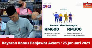 Berikut dikongsikan maklumat berkaitan bonus kakitangan awam 2018 atau bayaran khas tahun 2017 dan bayaran khas aidilfitri 2018 seperti diumumkan oleh perdana menteri pada pembentangan bajet 2018 pada 27 oktober 2017. Tarikh Bonus Raya 2017 Rm500 Penjawat Awam Dan Rm250 Pesara Kerajaan Bantuan Khas Kewangan Sempena Aidil Fitri 2017 Tarikh Pembayaran Bantuan Khas 2021 Kakitangan Awam Dan Pesara Kerajaan Baharu Bersetuju