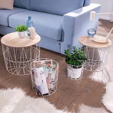 .beistelltisch tisch mit stauraum metall holz nachttisch weiß/schwarz(schwarz,kleiner tisch: Finebuy Design Beistelltisch 4er Set Aus Kaufland De