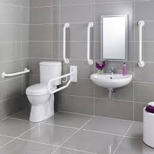 I want to talk about ada bathrooms and restrooms, as there Milton Doc M Pack Accessible Bathroom Toilet Basin White Grab Rails At Victorian Plumbing Uk