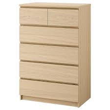 malm commode 6 tiroirs plaque chene blanchi ikea ikea malm ikea malm