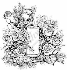 Northwoods Rubber Stamp Rose Candle Rose Candle Colorful Candles Stamp
