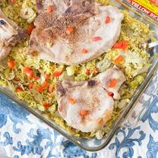How to cook rice in an oven?! Pork Chop Bake With Yellow Rice Recipelion Com