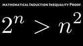 Inequality Mathematical Induction Proof 2 N Greater Than N 2 Mathematical Induction Inequality Math Videos