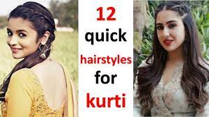 12 Kurti Hairstyles For Ladies Quick Hairstyles Easy Hairstyles Cute Hairstyles Hairstyle Youtube Quick Hairstyles Easy Hairstyles Cute Hairstyles