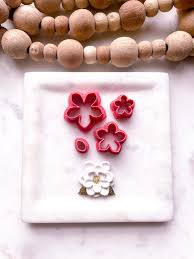 4 Pc FLOWER STACK CUTTERS // Pla Filament, Spring Clay Cutters, Small Stud  Size, Summer Floral Release