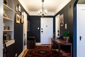 Dramatic Foyer Renovation In A Pre War Nyc Apartment Paint Is Benjamin Moore S Witching Hour Apartment Interior Apartment Decor Home