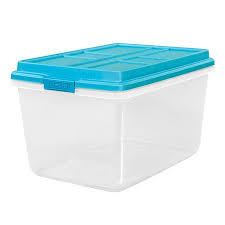 Black And Yellow Storage Bins Walmart 72 Qt Hefty Hi Rise Storage Bin Teal Latch Lid Walmart Com Storage Bin Plastic Container Storage Container Organization