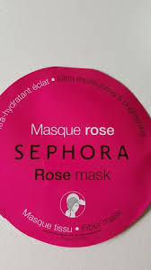 Masque en tissu biodégradable avec des fibres naturelles pour une peau douce, éclatante. Sephora Masque Rose Tissu Inci Beauty
