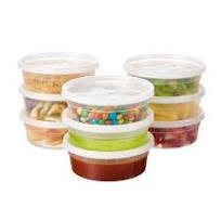 Amazon.com: [48Set-8oz] Plastic Deli Food Storage Containers With Lids  Disposable Clear Small Togo Jars Bowls For Soup, Meal Prep, Slime | BPA  Free | ...