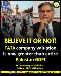 Facts |Hacks| GK| Knowledge | "TATA companies valuation can now be left  with ~$25 billion even if they decided to buy the entire Pakistan' stated  the source Source India… | Instagram
