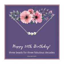 We have brought together an awesome list of 30th birthday gifts to welcome her to the 30s. 30th Birthday Gifts For Women Sterling Silver Necklace Three Pearls For Her 3 Decades 30 Years Old Jewelry Gift Idea Buy Online In Aruba At Aruba Desertcart Com Productid 134655502