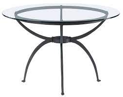 These pieces may feature wood or metal frames and a circular, square or rectangular surface. Wrought Iron Console Table With Glass Top Google Search Round Glass Kitchen Table Glass Round Dining Table Round Glass Coffee Table