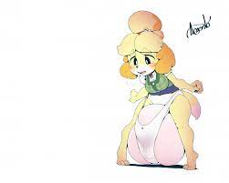 Yaoi pinup isabelle (animal crossing)