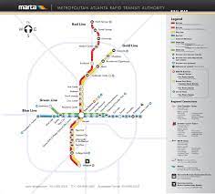 Atlanta Light Rail Map Atlanta Marta Rail Map