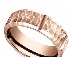 Image of Carved Rose Gold Ring for men