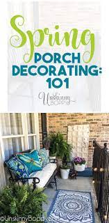 Learn How To Decorate A Narrow Front Porch Or Entry With Decor Advice From Top Bloggers Get Tips For Decorati Spring Porch Spring Porch Decor Porch Decorating