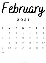 February 2021 Minimalist Printable Calendar Template In 2020 Monthly Calendar Printable Free Printable Calendar Templates Calendar Printables