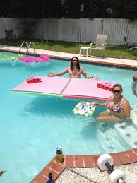 Beer Pong Table And Floating Cooler Beer Pong Tables Pool Landscaping Floating Cooler
