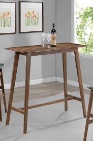 Coaster Furniture Walnut Rubberwood Rectangle Bar Table Pub Table Dining Table In Kitchen Bar Table