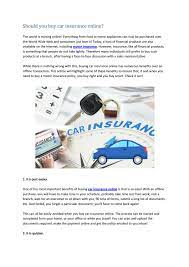 Of course, you want to save money, but you. Should You Buy Car Insurance Online By Sagar Yadav Issuu