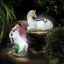 Solar Mystical Unicorn Novelty Garden Lights Twin Pack Direct Global Trading Http Www Amazon Co Uk Dp B00nuwbliu Re Christmas Ornaments Solar Lights Garden