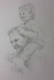 Custom Portrait Drawing Of A Father And Son Mothers Day Gift Etsy Portrait Drawing Mothers Day Drawings Art Drawings Sketches Simple
